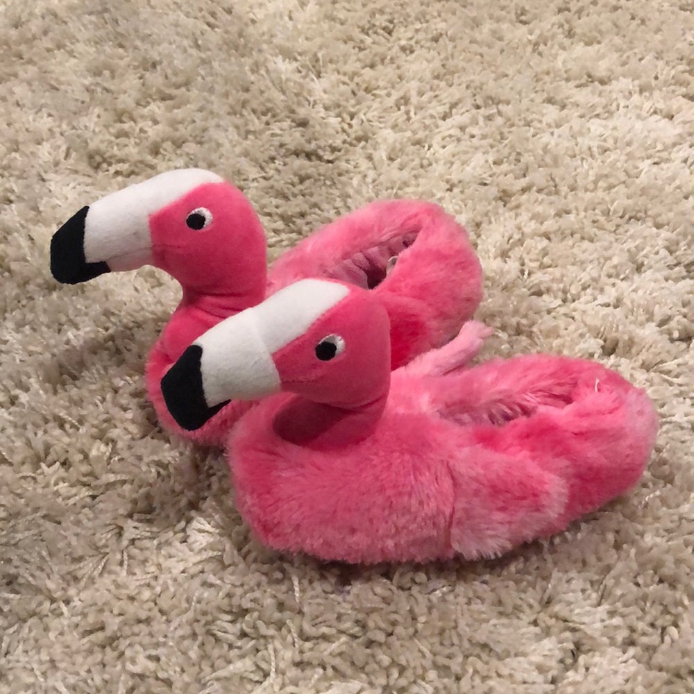 Target Girls Flamingo Slippers Size S/M 9.5-2.5